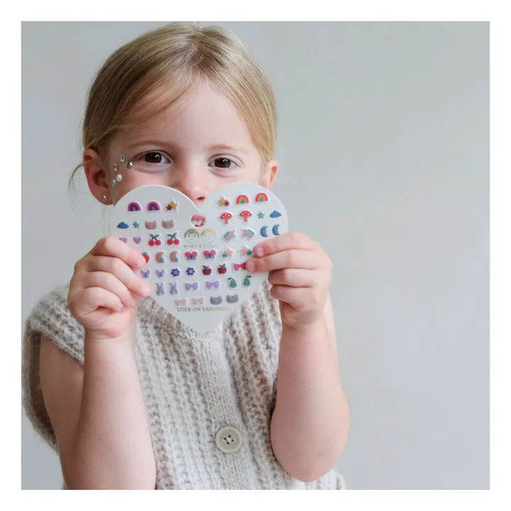 Boucles d'oreilles autocollantes | Rose- Image produit n°3