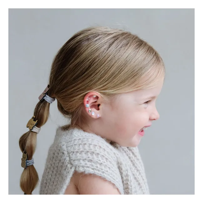 Perles d'oreilles autocollantes | Rose