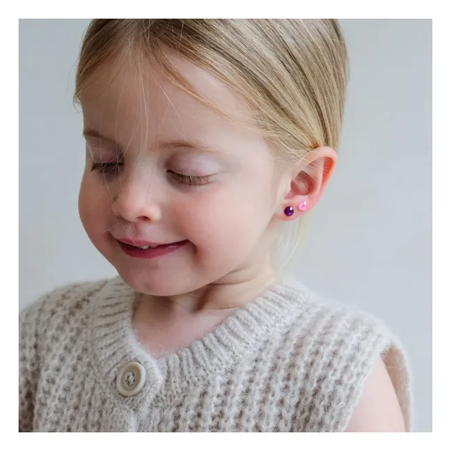 Perles d'oreilles autocollantes | Bleu