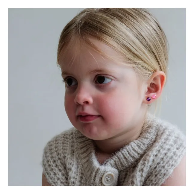 Perles d'oreilles autocollantes | Bleu