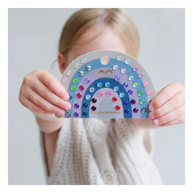 Perles d'oreilles autocollantes | Bleu