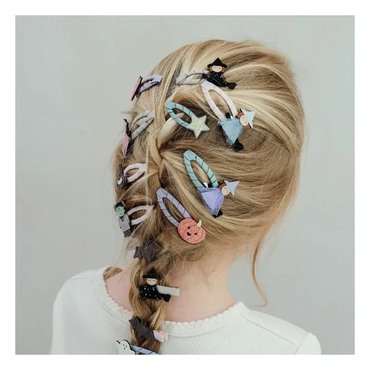 Lot de 8 Mini Barrettes Halloween | Noir- Image produit n°7