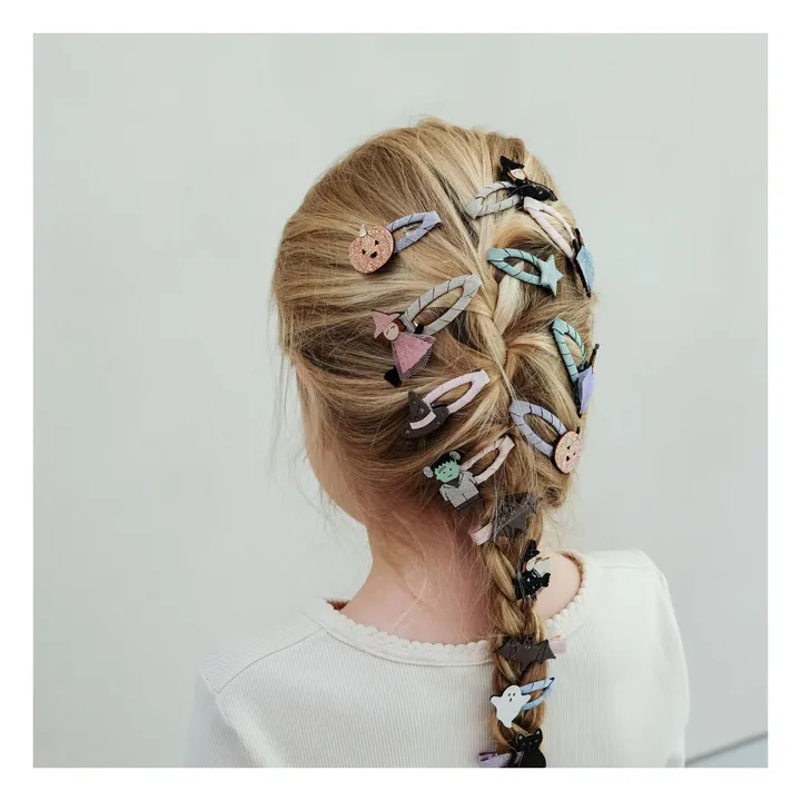 Lot de 8 Mini Barrettes Halloween | Noir- Image produit n°6