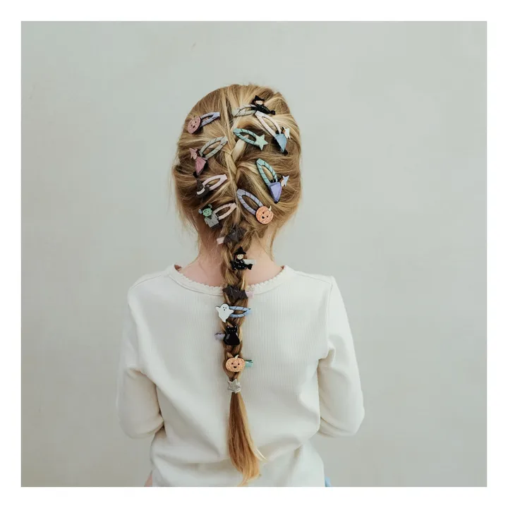 Lot de 8 Mini Barrettes Halloween | Noir- Image produit n°5