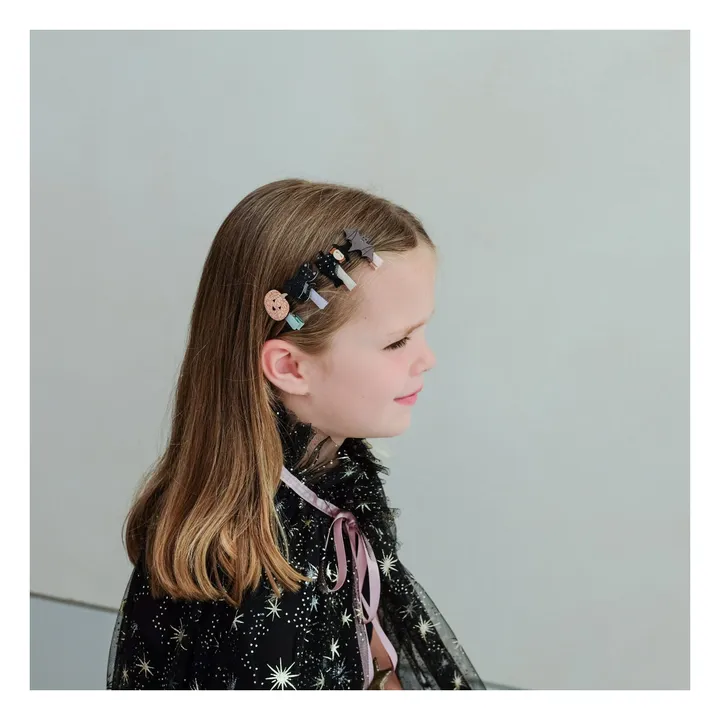 Lot de 8 Mini Barrettes Halloween | Noir- Image produit n°3