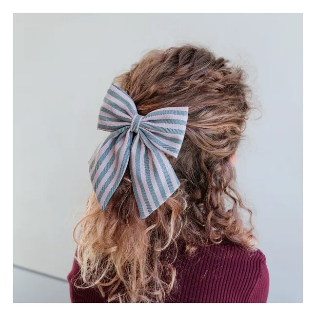 Lot de 2 Barrettes Agnes Rayures | Bleu marine