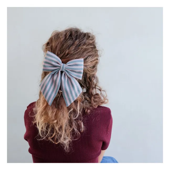Lot de 2 Barrettes Agnes Rayures | Bleu marine
