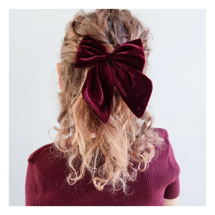 Lot de 2 Barrettes Agnes Tartan | Rouge- Image produit n°1