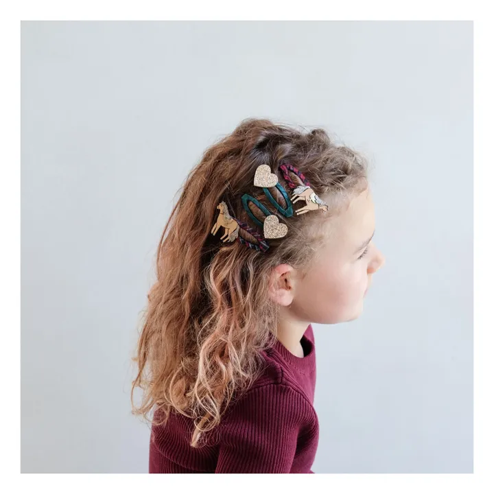 Lot de 4 Barrettes Horsey | Cuivre- Image produit n°3