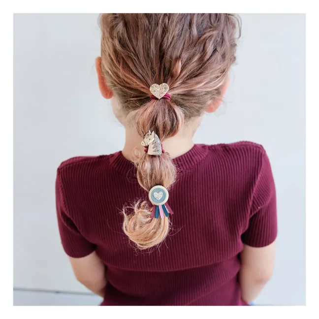 6er-Set Haargummis Pony Pals | Kupferrot