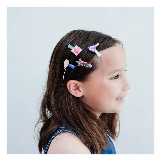 B'day Party 8er-Pack Mini-Spangen | Rosa