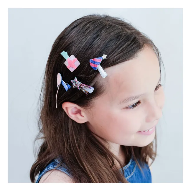 B'day Party 8er-Pack Mini-Spangen | Rosa