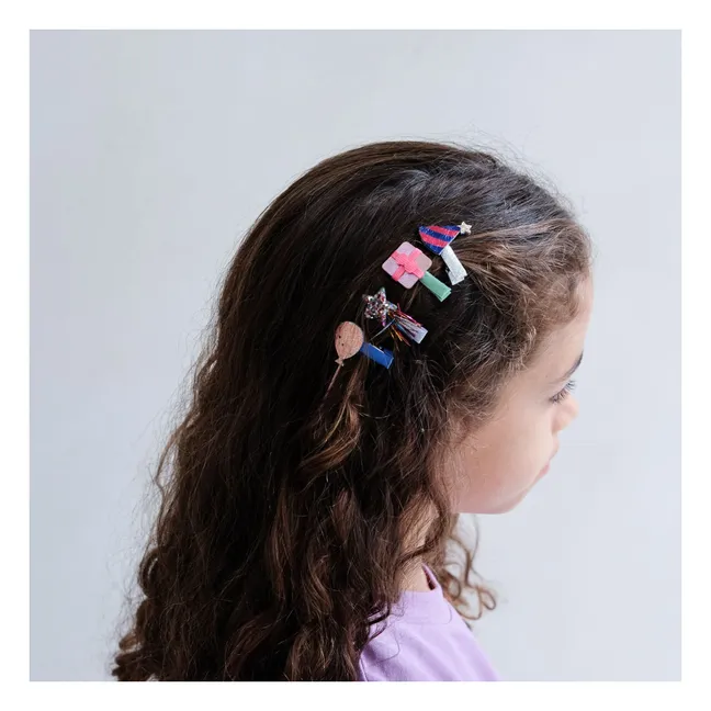 B'day Party 8er-Pack Mini-Spangen | Rosa