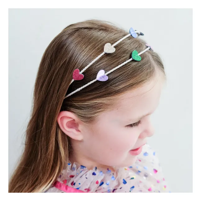Diadema Alice Jazzy Heart  | Rosa