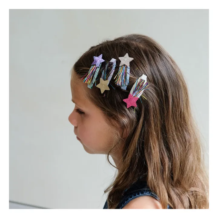 Lot de 4 Barrettes Tinsel | Rose- Image produit n°1