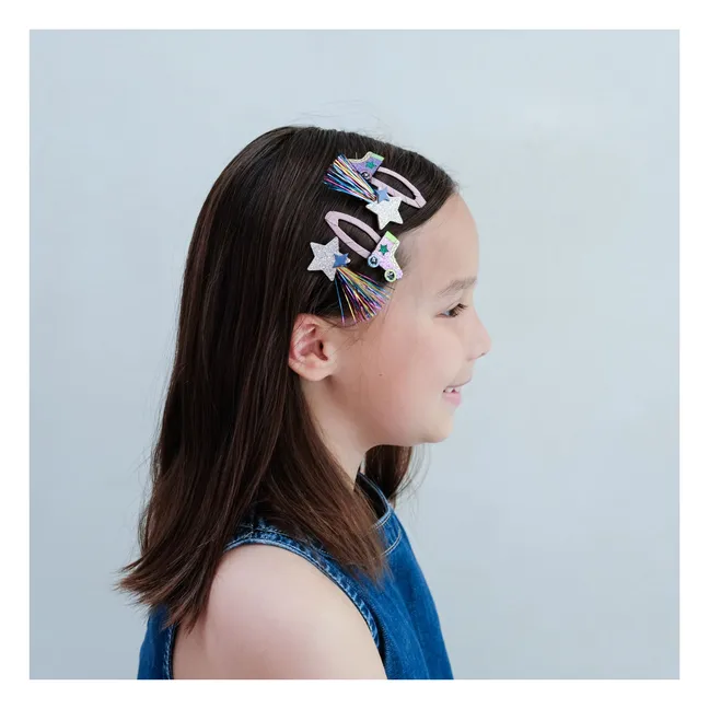 Lot de 4 Barrettes Rollerskate | Doré