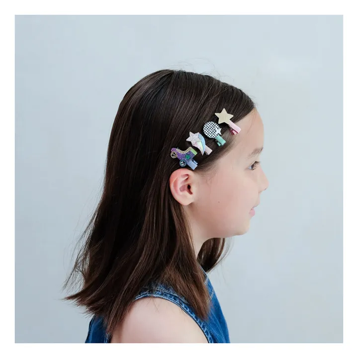 Lot de 8 Barrettes Disco Diva | Doré- Image produit n°2