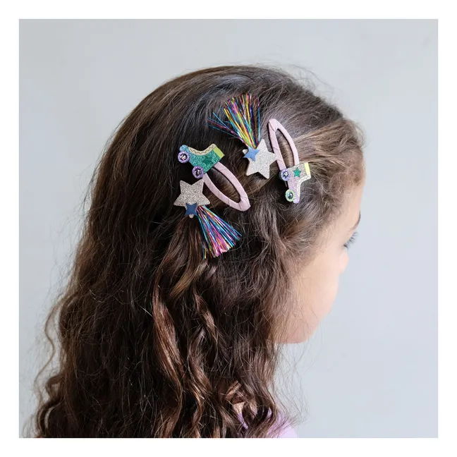 Lot de 4 Barrettes Rollerskate | Doré