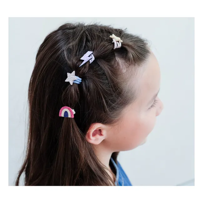 Lot de 8 Mini Chouchous Rainbow | Doré