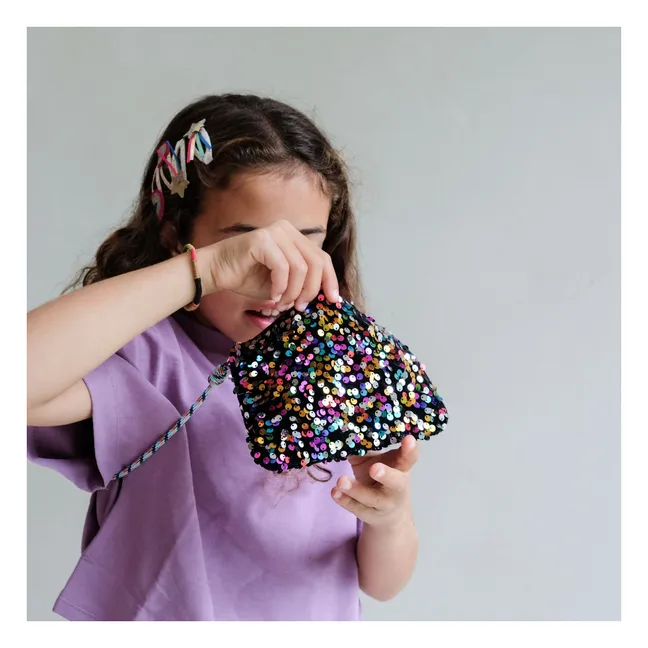 Lot de 4 Barrettes Disco Rainbow | Doré