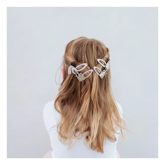 Lot de 4 Barettes Princesse | Rose