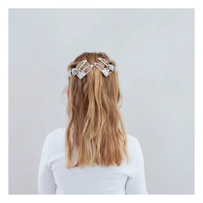 4er-Set Barette Princesse | Rosa