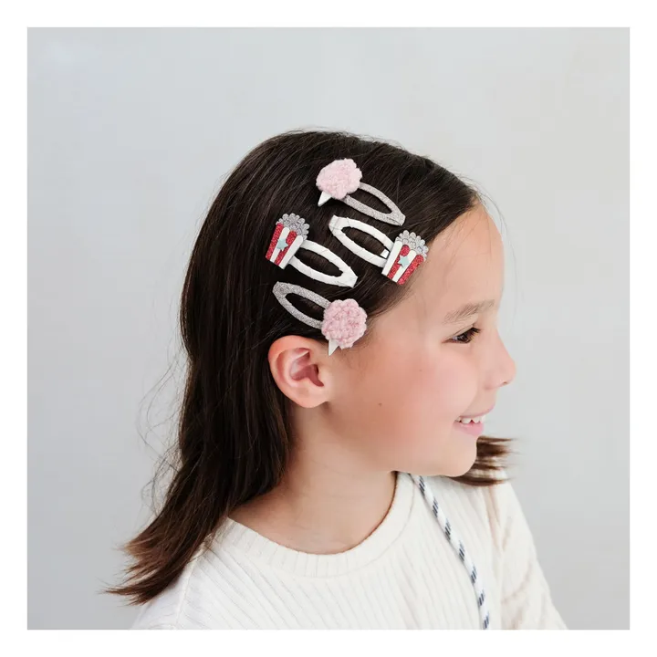 Lot de 4 Barrettes Popcorn | Doré- Image produit n°2