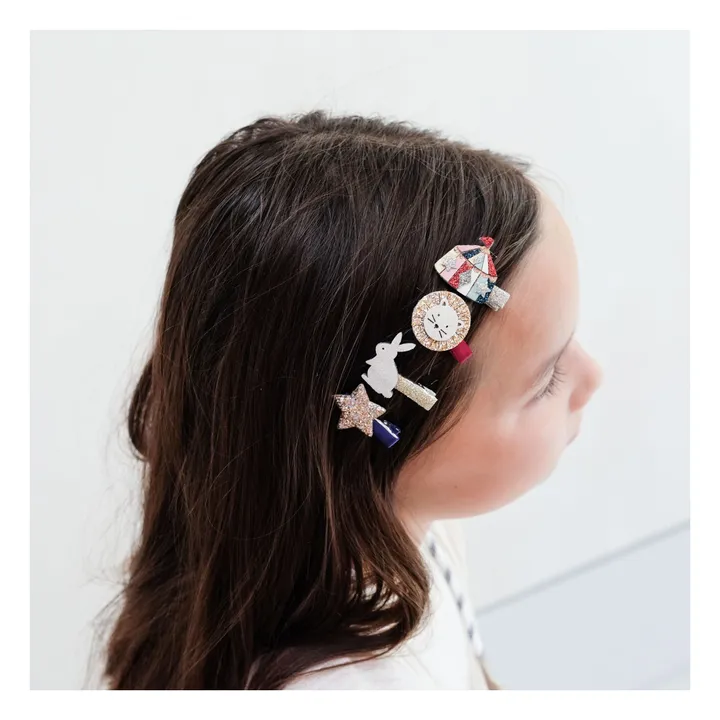 Lot de 4 Barrettes Circus Lion | Bleu- Image produit n°4