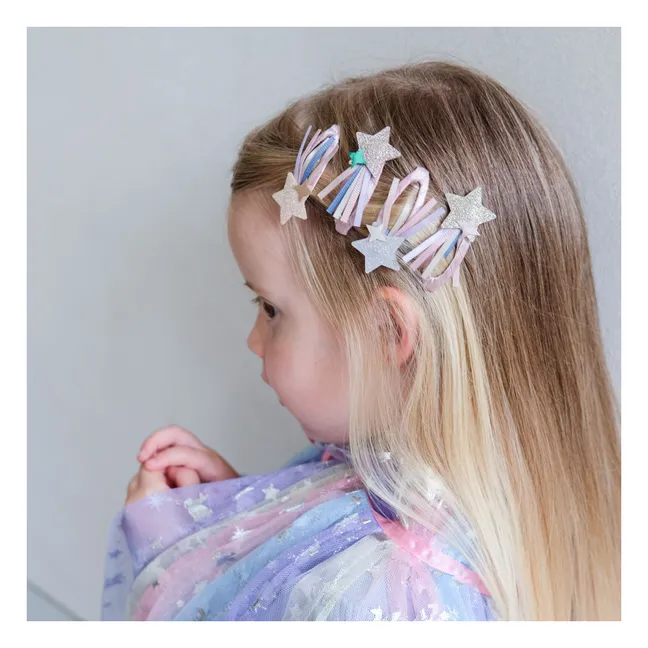 Lot de 4 Barrettes Star Trail | Rose