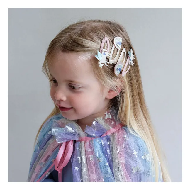 Lot de 4 Barrettes Unicorn | Rose