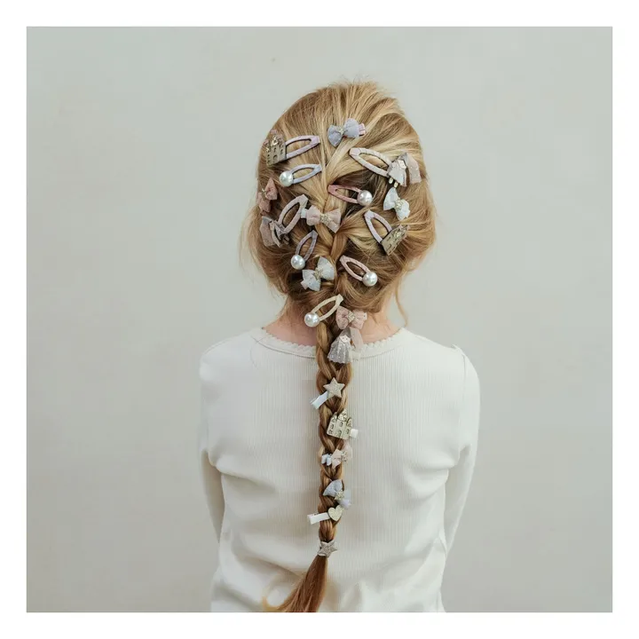 Lot de 5 Mini Barrettes Perle | Rose- Image produit n°5