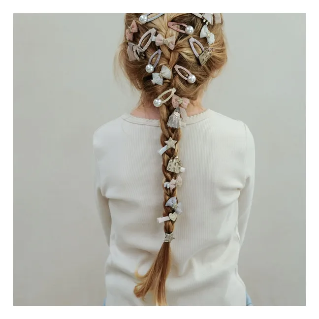 Lot de 5 Mini Barrettes Perle | Rose