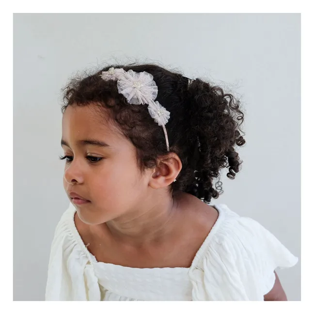 Serre-tête Alice Rosette | Beige