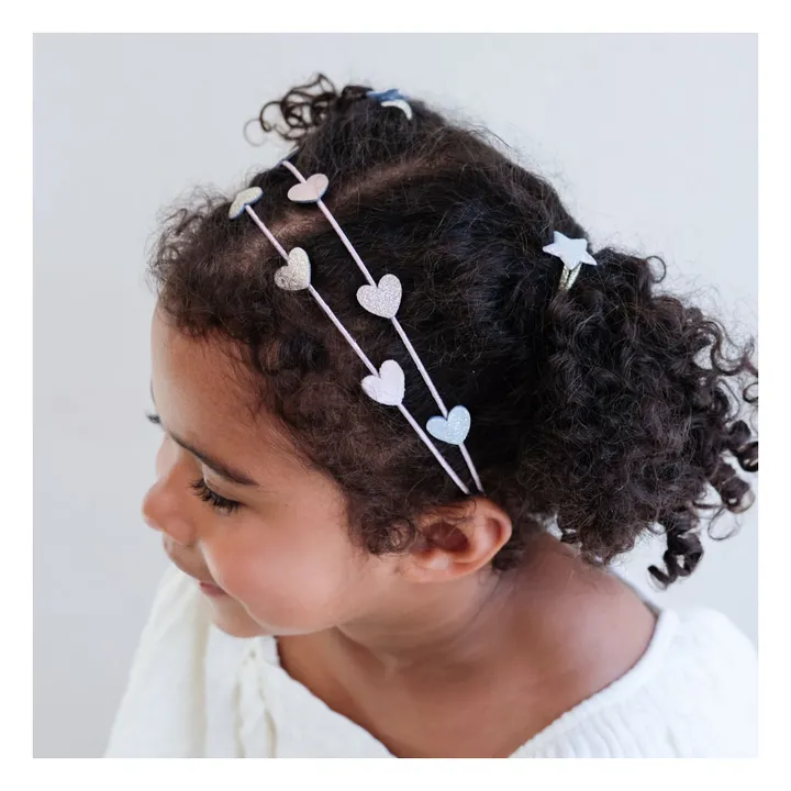 Serre-tête Alice Cœurs | Rose- Image produit n°6