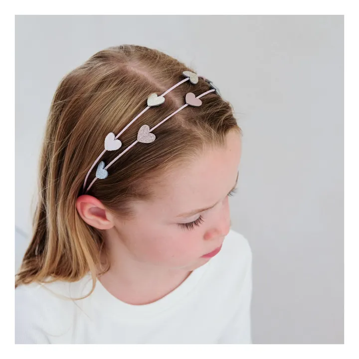 Serre-tête Alice Cœurs | Rose- Image produit n°3