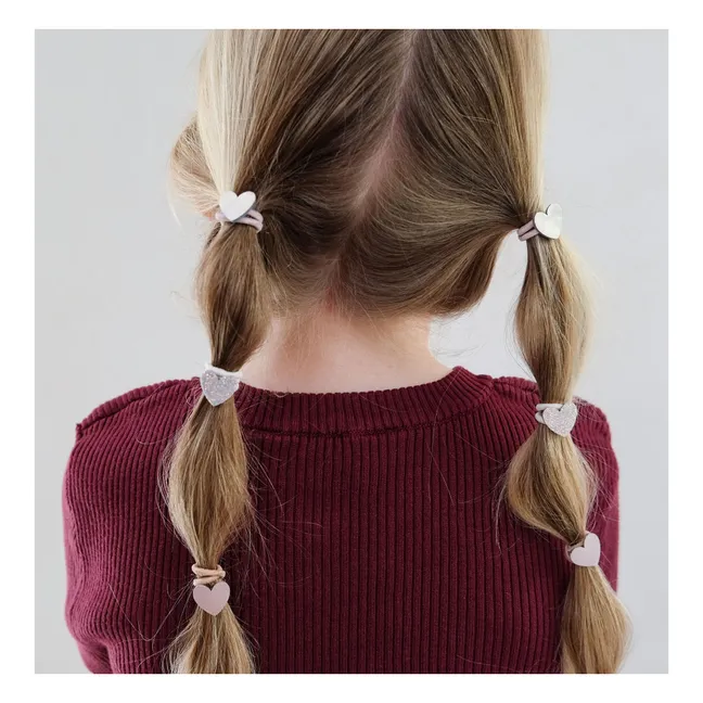 Lot de 8 Mini Chouchous Cœur | Doré