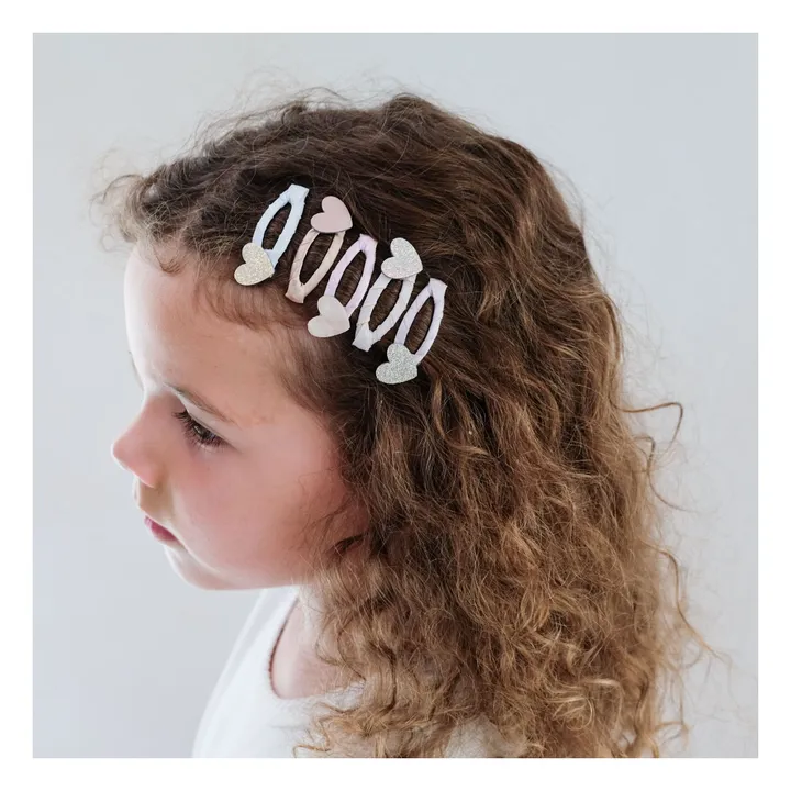 Lot de 5 Mini Barrettes Cœur | Doré- Image produit n°2