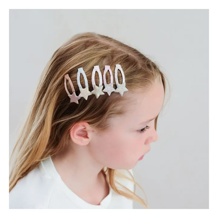 Lot de 5 Mini Barrettes Stellina | Doré- Image produit n°1