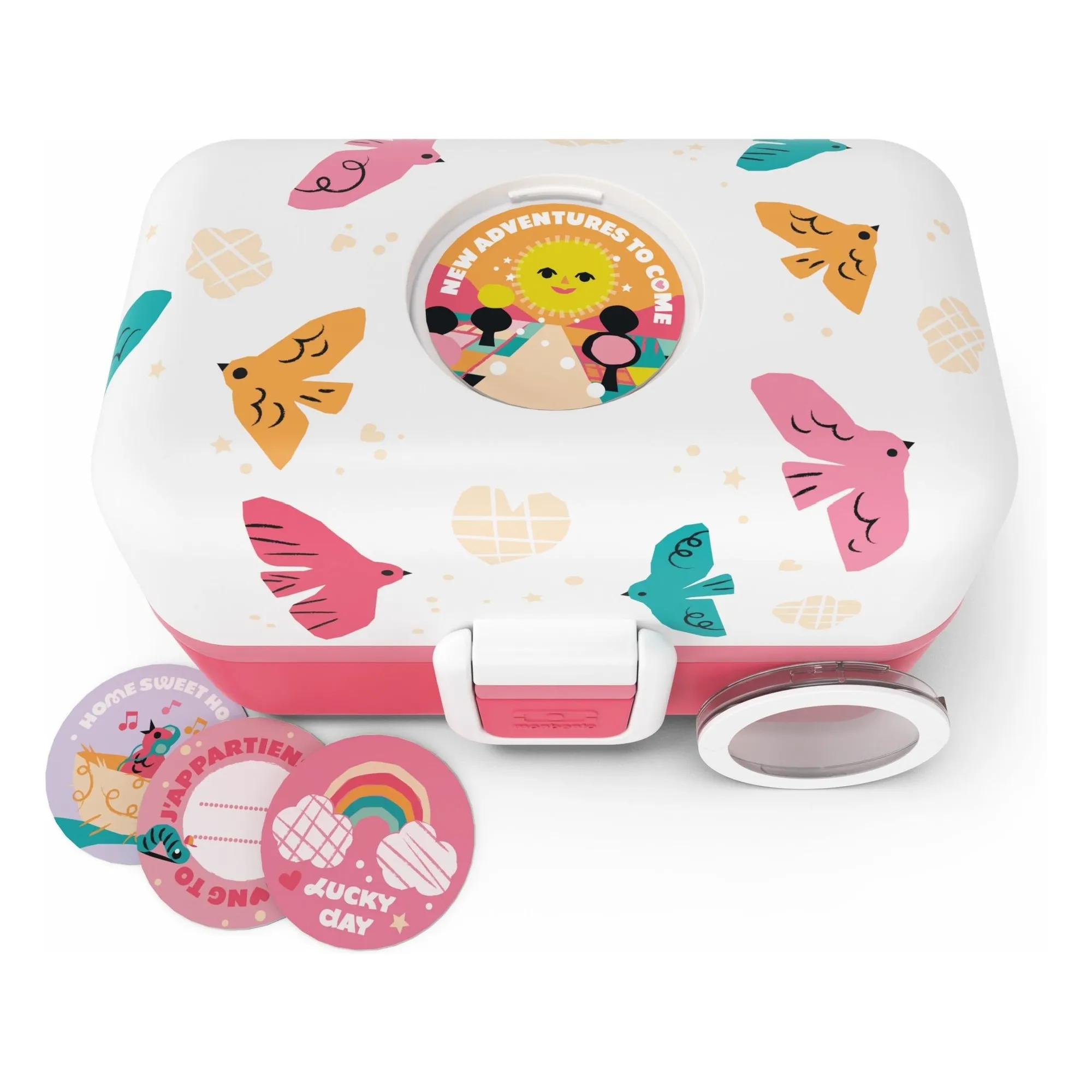 Monbento Pink Lunch Box Mb Tresor Oiseaux