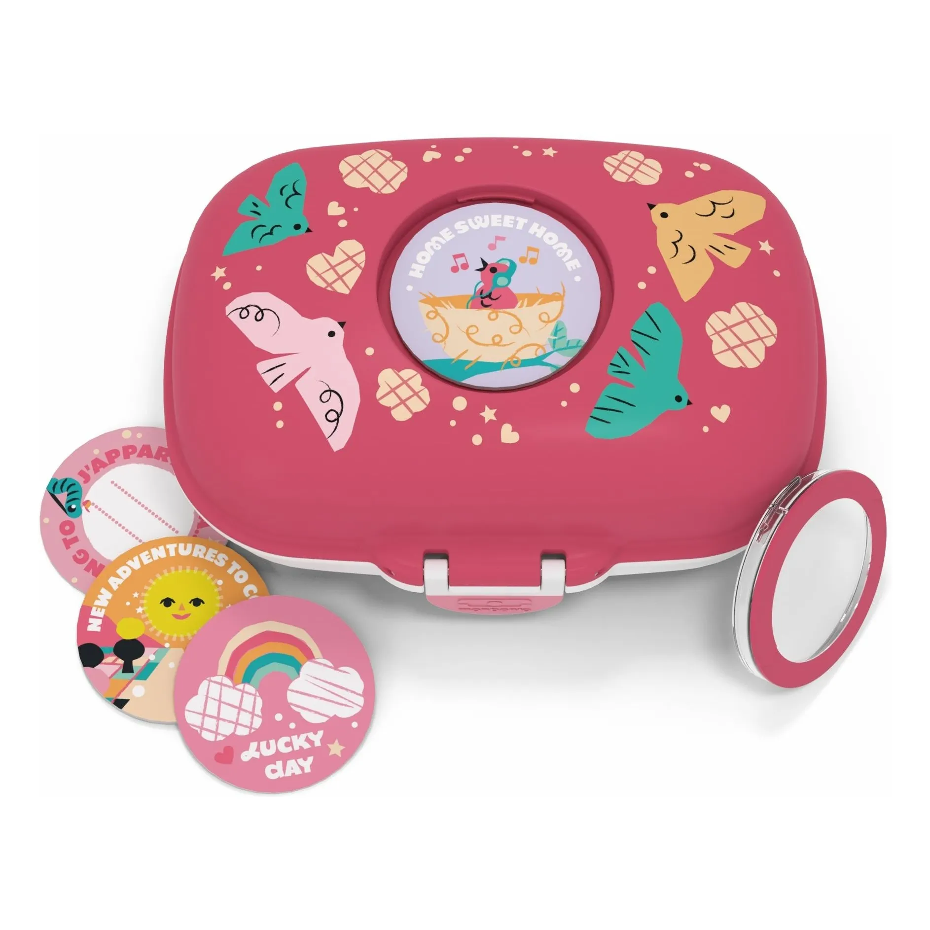 Monbento Pink Mb Gram Oiseaux Snack Box