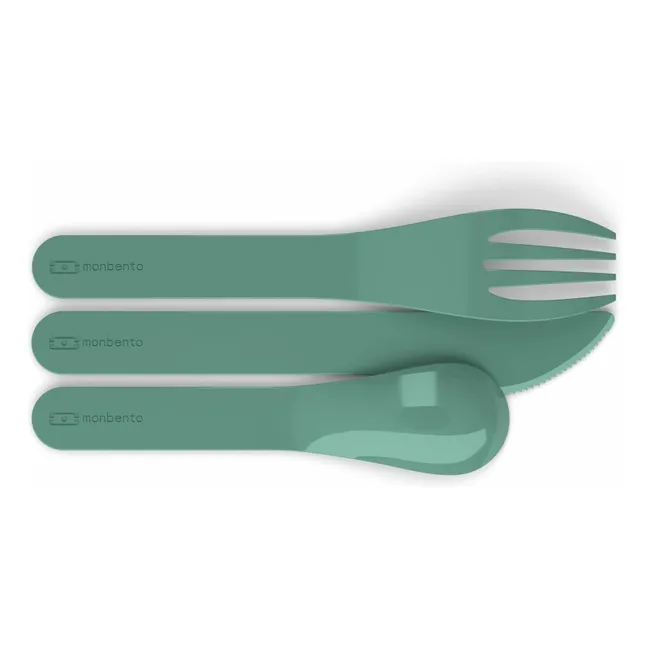 Cubiertos biodegradables MB Pocket Color | Verde bosque