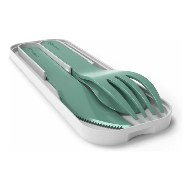 Cubiertos biodegradables MB Pocket Color | Verde bosque