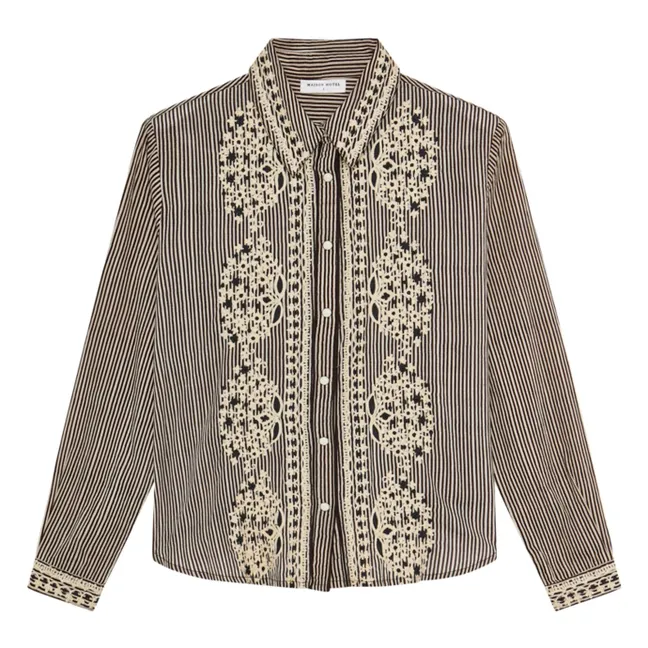 Camicia Cohiba Bebo Coton Flammé | Tabacco