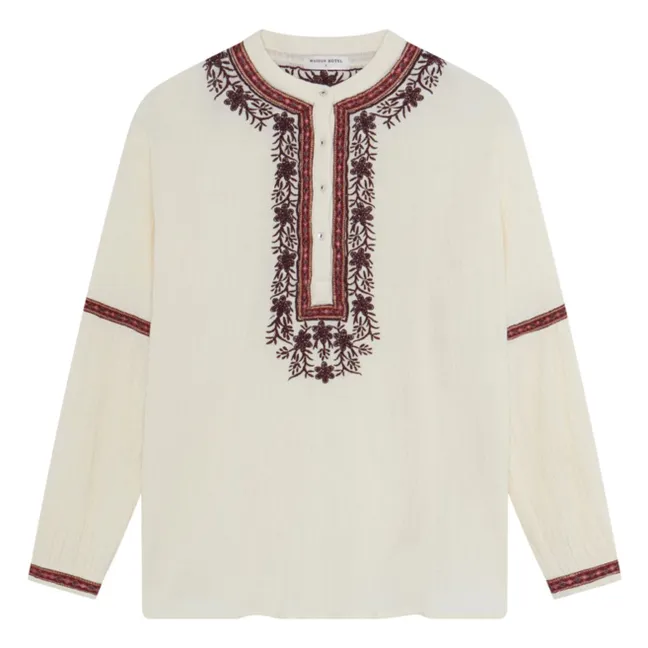 Camicetta Vineyard Bruna in cotone crepe | Bianco