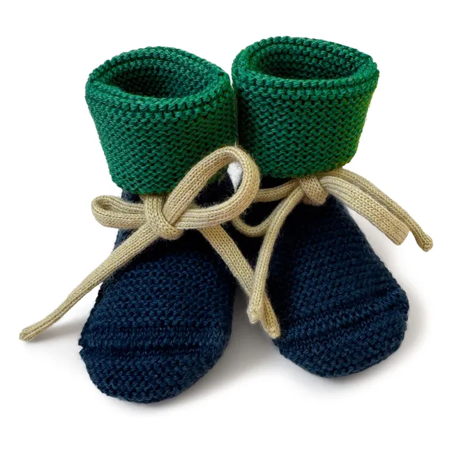 Chaussons Laine Mérinos | Bleu