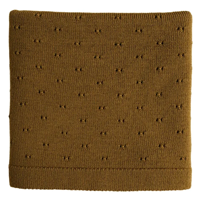Bibi Merino Wool Blanket | Mustard