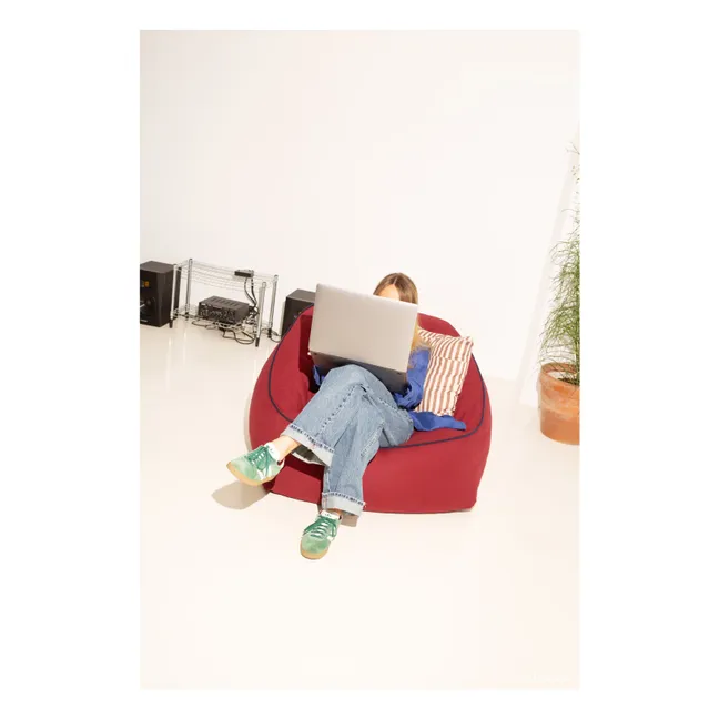 Fauteuil pouf Arnold | Rouge