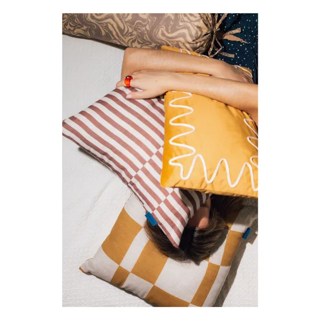 Coussin Stanley Tiles | Jaune moutarde