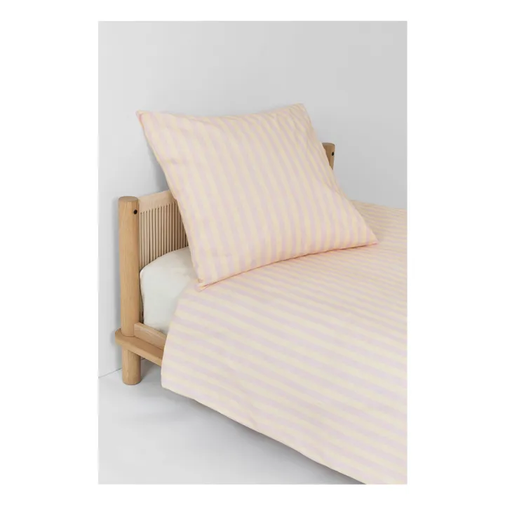 Taie d'oreiller Sheldon Stripes | Rose- Image produit n°1