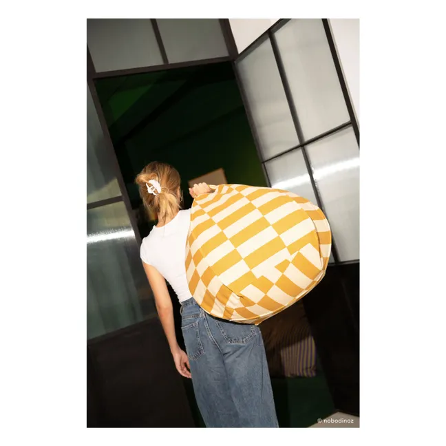 Pouf rond Vibes Tiles | Jaune